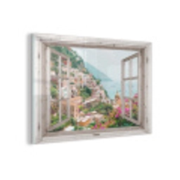 Doorkijk - Italië - Bloemen - Zee - Kust - Stad - Bergen plexiglas 5mm klein -z3d