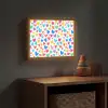 Hartjes - Kleurrijk - Patroon - Levendig Light Box met batterij (Wandlamp kind) middel -sfeer5_kind