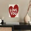 Loveyou - Hart - Rood poster papier klein -sfeer1