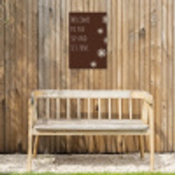 Bruin - Quote - Bloemen - Zomer Tuinposter op houten frame 2 cm dik klein -sfeer4