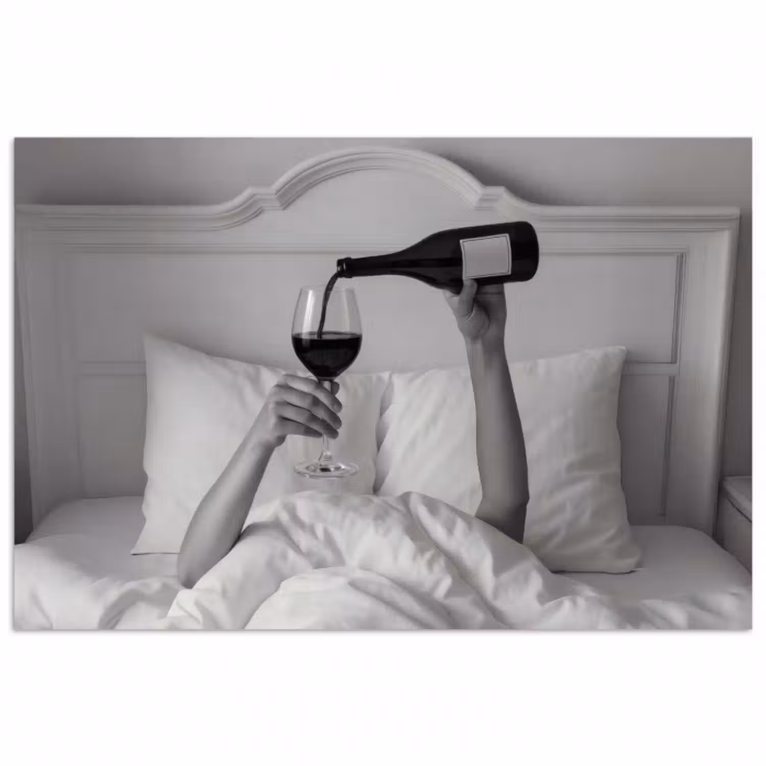 Poster - Laken - Arme - Wein - Glas