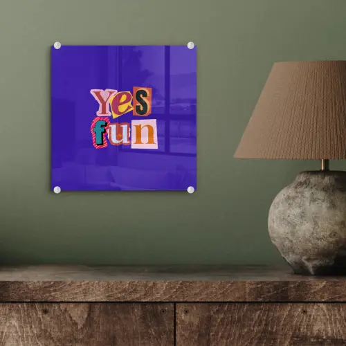 Yes fun - Kleurrijk - Collage-stijl plexiglas 5mm klein -sfeer3