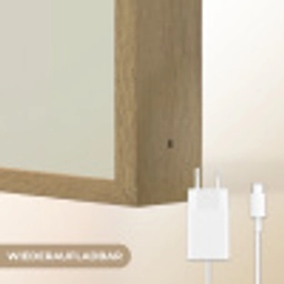 Illustratie - Vos - Konijn - Bladeren Light Box met batterij (Wandlamp) middel -USP_websiteoplaadbaarDE