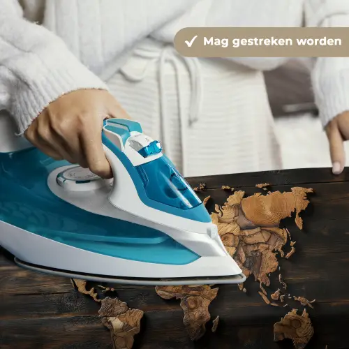 Wereldkaart -  Hout - Mozaïek Wandkleed katoen klein -sfeer9