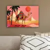 Kameel - Pyramides - Rode zon canvas 2cm klein -sfeer3