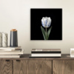 Tulp - Patroon - Blauw aluminium wit klein -sfeer1