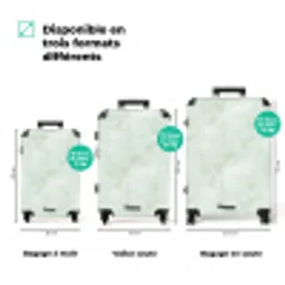 Groen - Marmer - Vloeiende aders NBS - Handbagage koffer - Volwassenen Unisex middel zzzzzzVergelijking_3FR