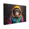 Graffiti - Chimpansee - Jas - Aap - Verf canvas 2cm klein -z3d