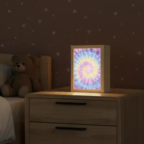 Spiraal - Tie dye - Pasteltinten Light Box met kabel klein -sfeer1_kind