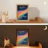 Regenboog - Sterrenhemel - Kleurrijk Light Box met kabel (Kinderlampje) klein -sfeer3_kind