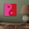 Minimalistisch - Rood - Roze - Hartjes aluminium wit klein -sfeer2