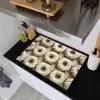 Donuts - Chocolade - Wit - Beige Inductie beschemer met haakjes klein -sfeer1