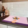 Tulpen - Vaas - Strepen - Paars Inductie beschermer vinyl 3mm klein -sfeer3