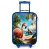 Flamingo en schildpad op tropisch strand Kinderkoffer - Blauw klein -zz3dotto