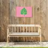 Blad - Groen - Illustratie - Minimalistisch Tuinposter op houten frame 2 cm dik klein -sfeer4