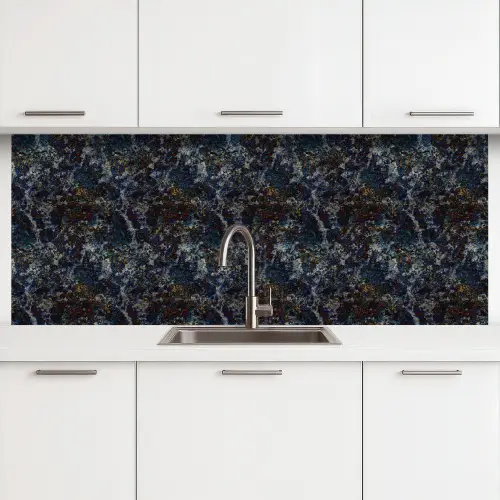 Blauw - Graniet - Donker keuken achterwand 2 middel 871 -3d
