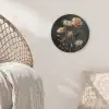 Boeket - Bloemen - Licht - Zwart Akoestische PET Vilt - Rond klein -sfeer4