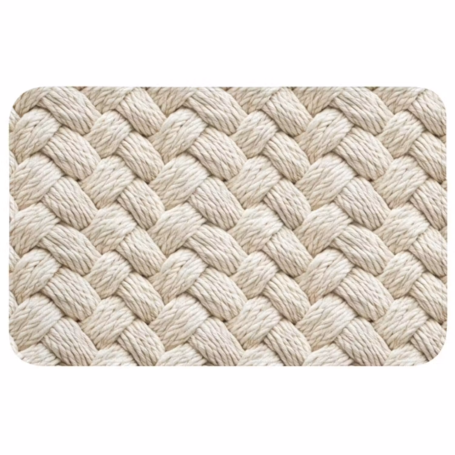Badmat - Touw - Gebreid - Beige