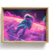 Astronaut - Neon - Roze - Wolken Dienblad Rechthoek middel -z3d_shopping