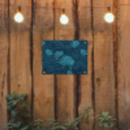 Bladeren - Reliëf - Patroon - Oceaanblauw - Modern tuinposter los doek klein 239 -sfeer1