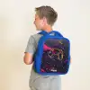 Gamerwereld in neonstijl Kinderrugzak - Blauw middel -sfeer2