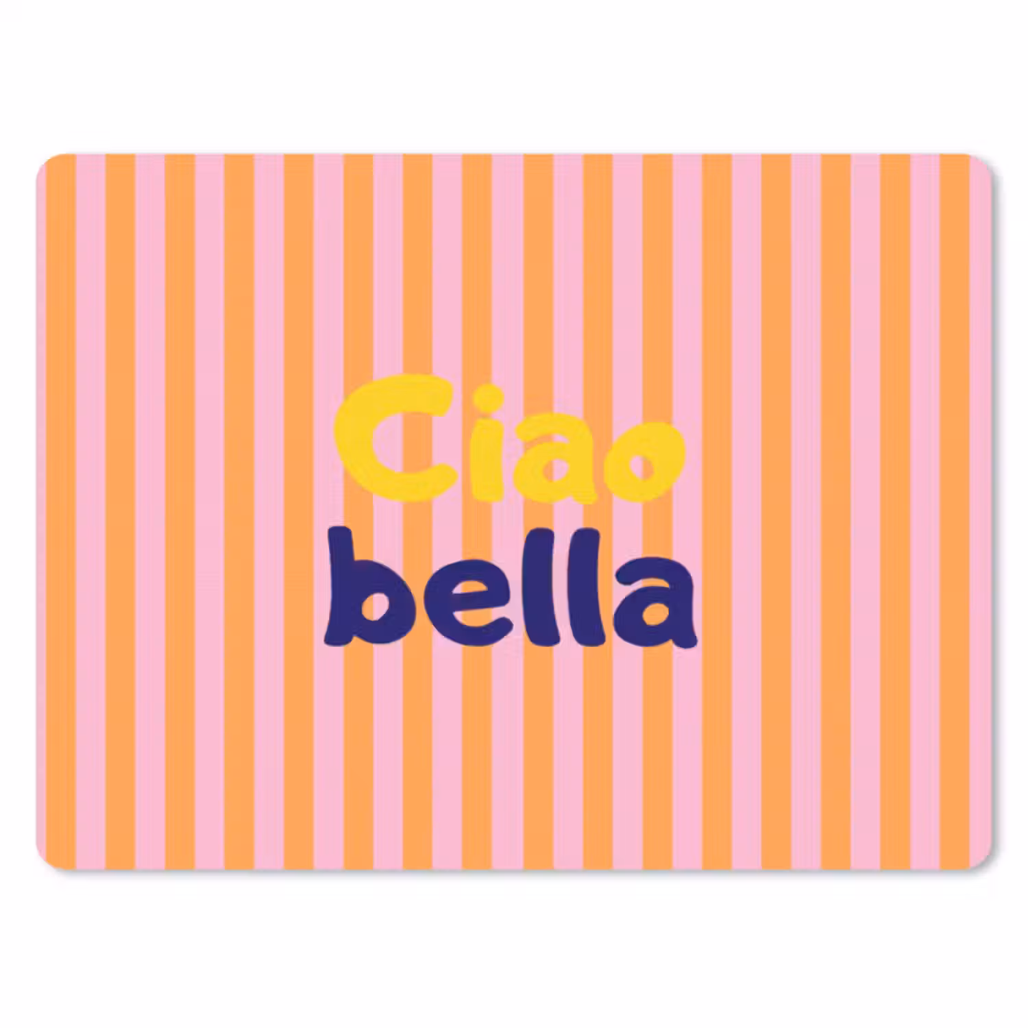 Muismat - Verticaal - Strepen - Oranje - Ciao bella