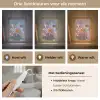 Bloem - Transparant - Pastelkleuren - Druppels Light Box met kabel (Tafellamp) klein -USP_lichtkleurNL