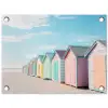 Strandhuisjes - Kleurrijk - Zee tuinposter los doek klein -3d