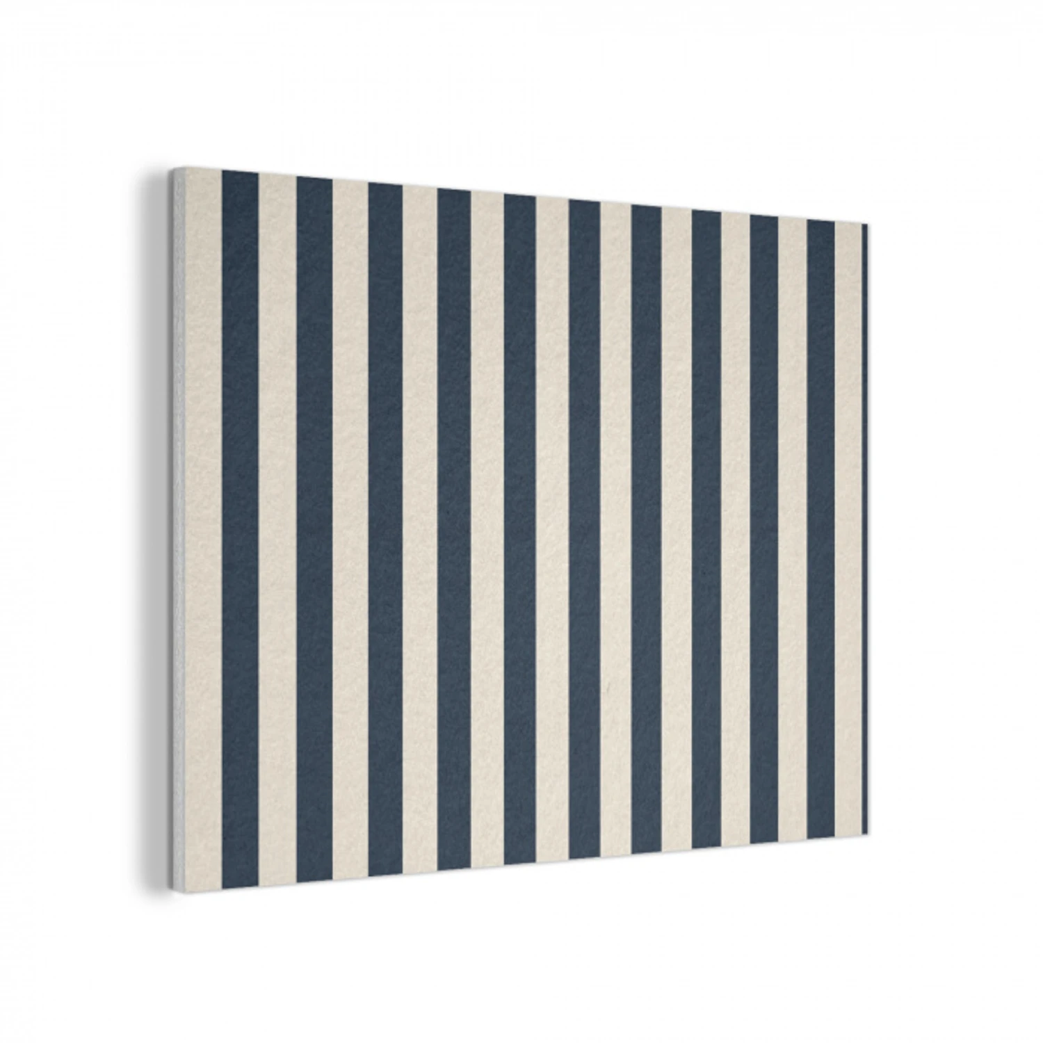 Verticale strepen - Blauw - Crème PET vilt klein 837 -3d