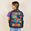 Dino - Raket - Kleurrijk Rugzak - Zwart middel -sfeer5