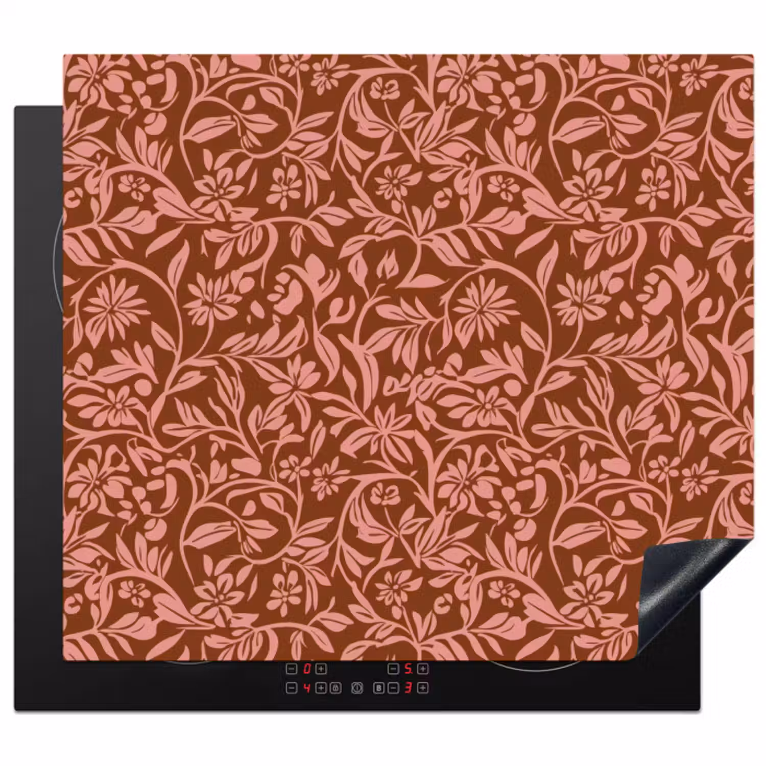 Inductie beschermer - Bloemen - Print - Roze