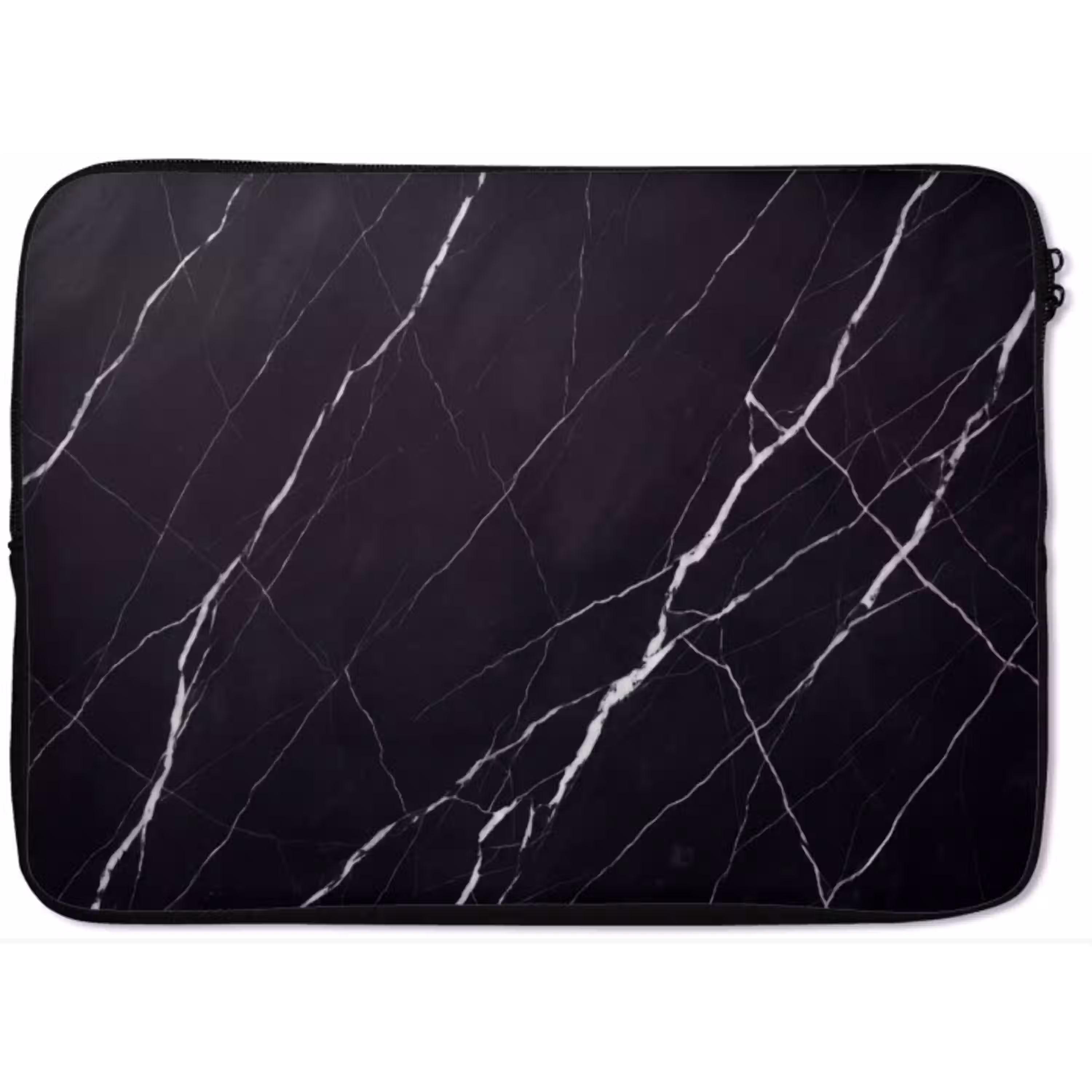 Marmer - Patroon - Abstract - Modern - Zwart laptophoes neopreen klein -zkaufland3dotto