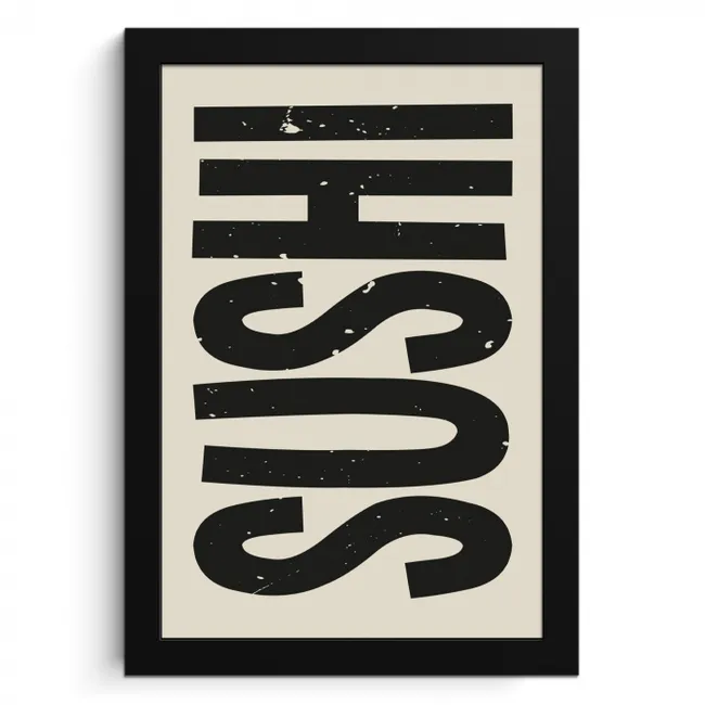 Zwart - Sushi - Japandi - Vintage KitchenYeah - Keuken - Fotolijst klein -3d