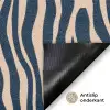 Zebra - Patroon - Blauw - Beige Deurmat klein 898 -antislip_NL