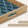 Patroon - Ginkgoblad - Blauw Dienblad Rechthoek middel 911 -USP_HandgreepNL
