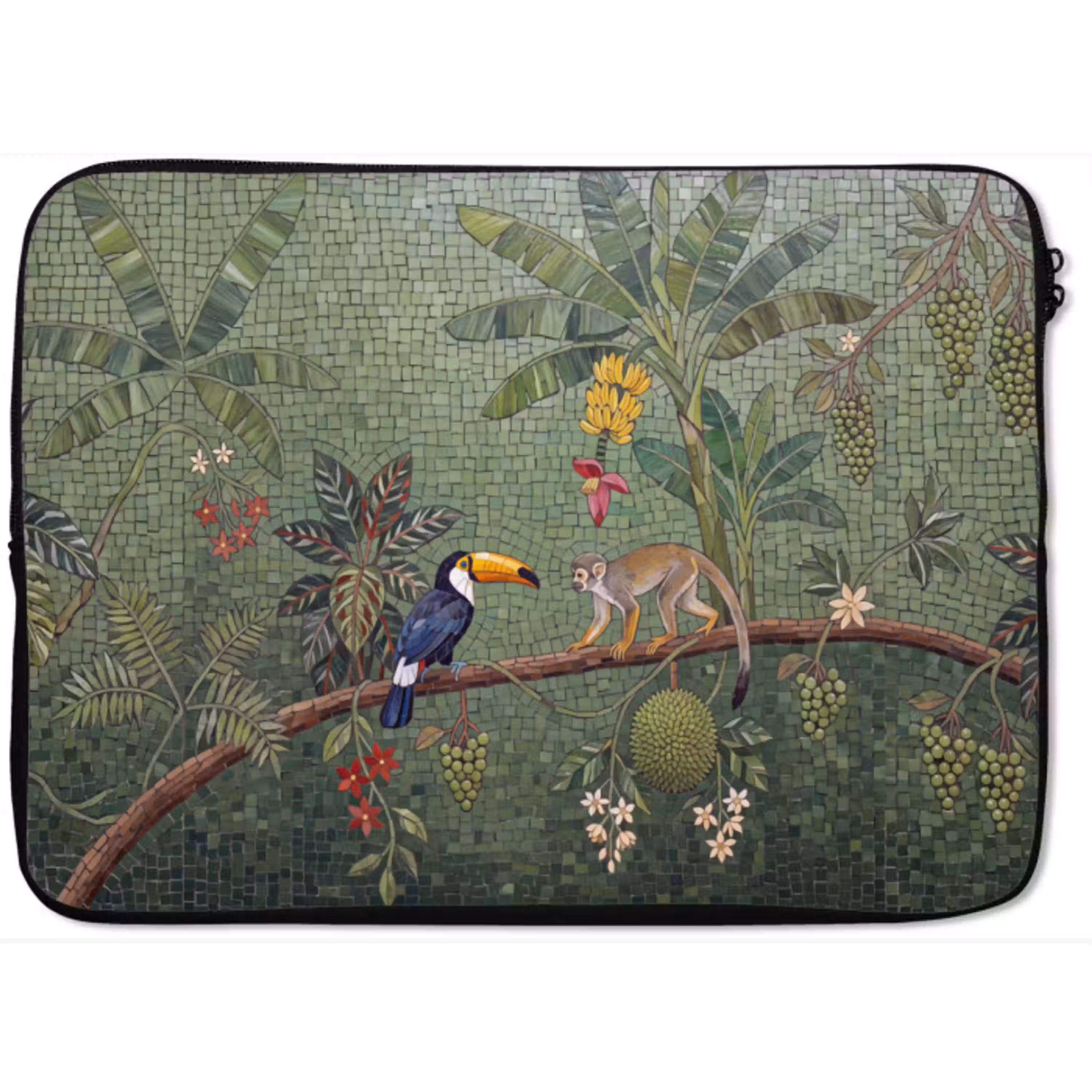 Vogel - Dier - Jungle - Mozaïek - Natuur laptophoes neopreen klein -zkaufland3dotto