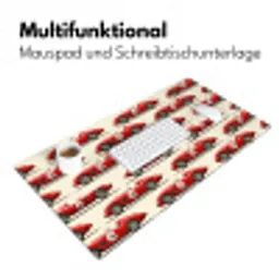 Raceauto - Retro - Rood Muismat XXL klein 681 -ysfeer4_duits