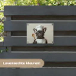 Bril - Hond - Kok tuinposter los doek klein -sfeer3