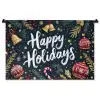 Feestelijk - Kerstgroet - Kleurrijk Wandkleed katoen middel -zz3d