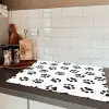 Paw - Pattern -Black Inductie beschermer vinyl 3mm klein 276 -sfeer3