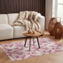 Pioenrozen - Modern -  Rood Vloerkleed Rechthoek klein 1091 -atmosphere_sfeer2_global