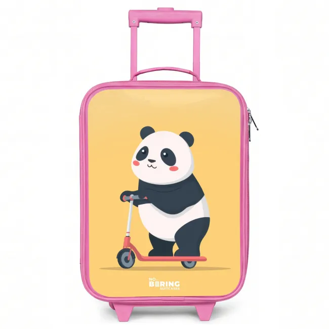 Kids’ Suitcase - Pink - Panda - Step - Yellow