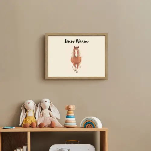 Paard - Galop - Bruin Light Box met batterij (Wandlamp kind) middel -sfeer2_kind