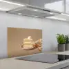 Vanilletaart - Cake - Romig keuken achterwand spatscherm klein -3d_schuin