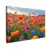 Bloemenweide in volle bloei Tuinposter op houten frame 2 cm dik klein -3d