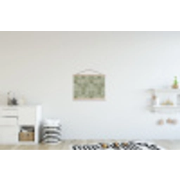 Vlakken - Rustiek - Groen textielposter latten blank klein 122 -kinderkamer