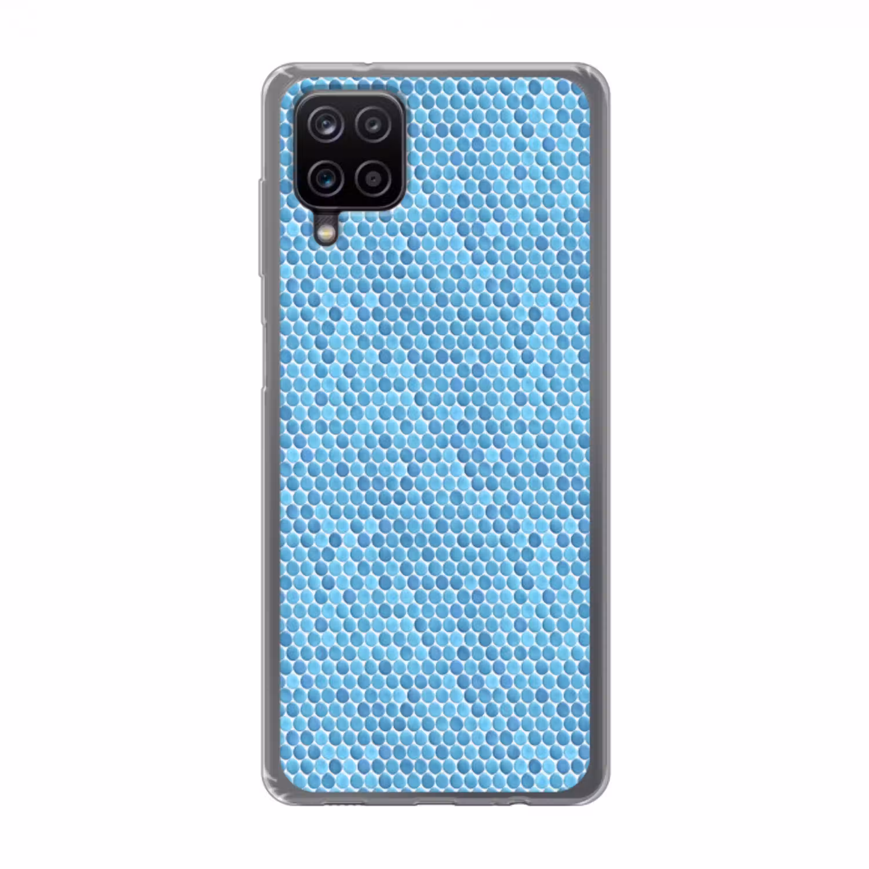 Penny - Mozaïek - Lichtblauw Telefoonhoesje Samsung Galaxy A12 klein 372 -3d