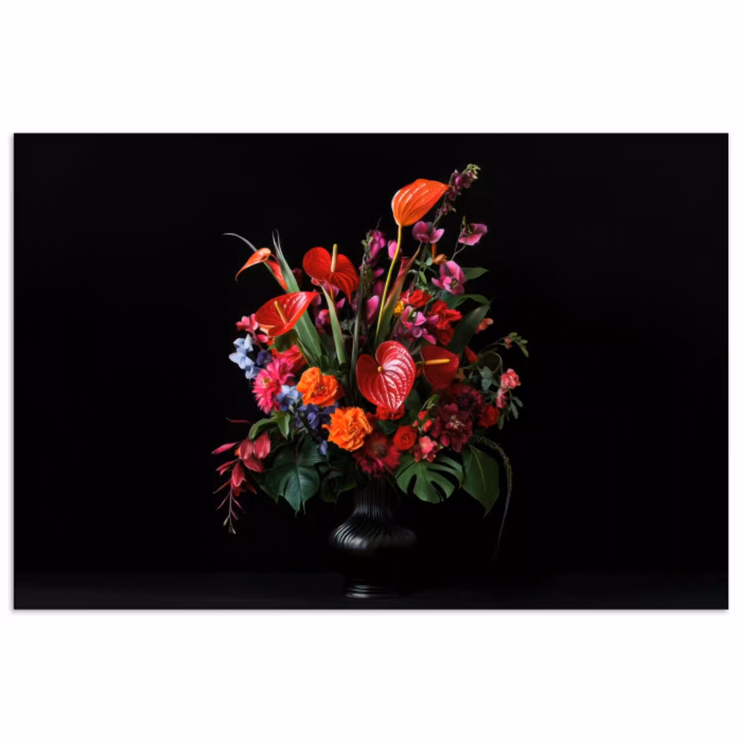 Bloemen - Boeket - Sierlijk poster papier klein -3d