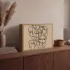 Gezichtenzee - Lijntekening - Abstract Light Box met batterij (Wandlamp) middel -sfeer2