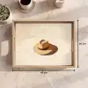 Hoed - Minimalistisch - Schaduw - Beige Dienblad Rechthoek middel -USP_Formaat
